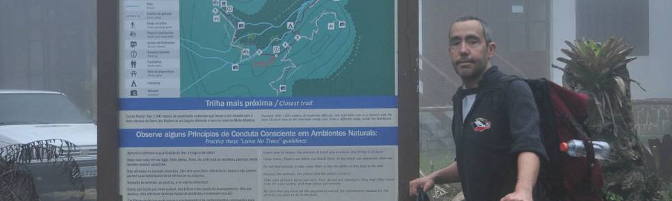 Chegando ao final da travessia do Parque Nacional da Serra dos Órgãos, no Rio de Janeiro, portaria de Teresópolis